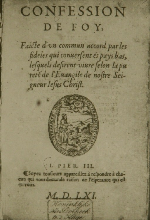 1561 Belgic Confession Cover Page