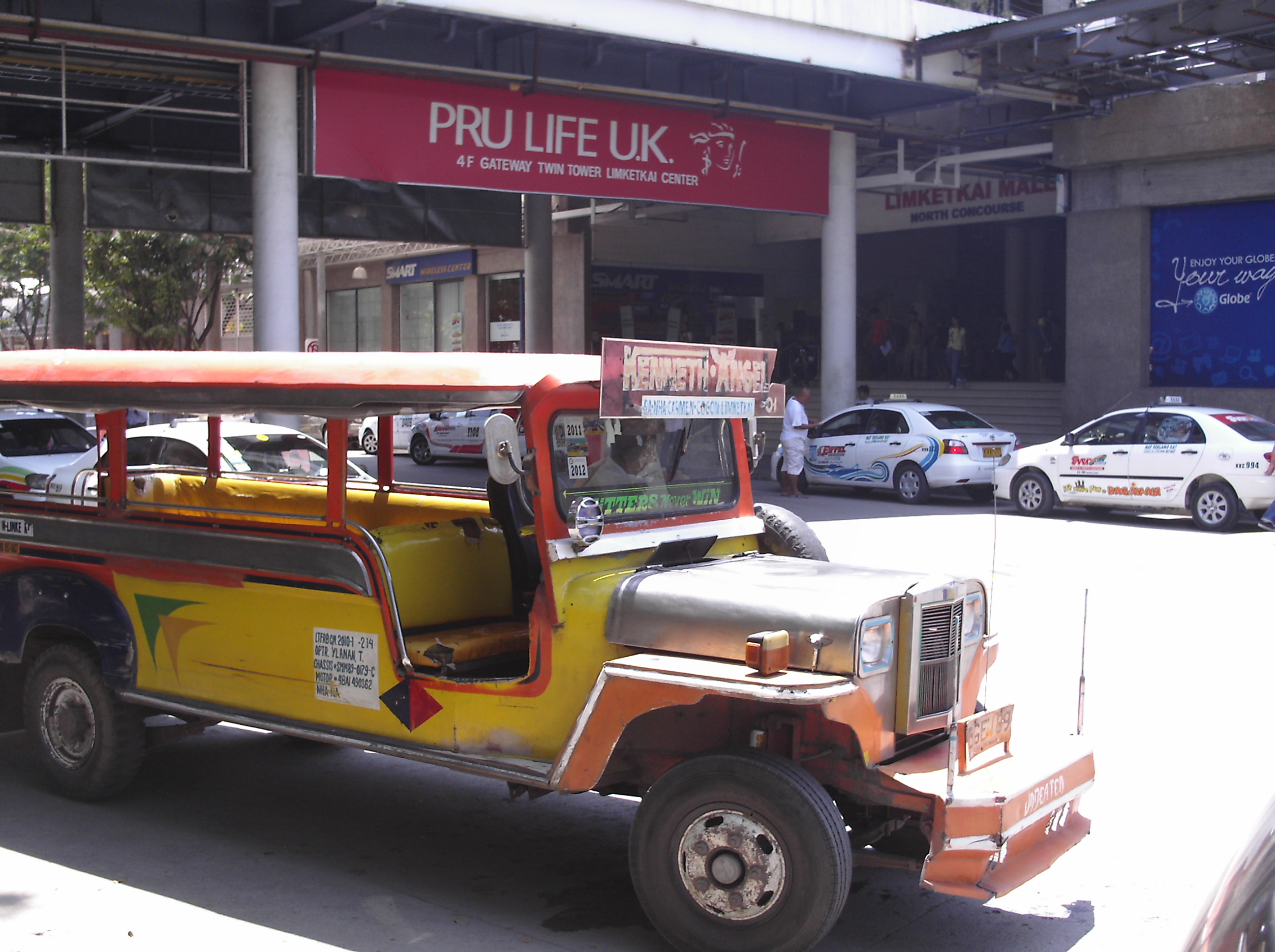 A common sight in the Philippines:  the Jeepney