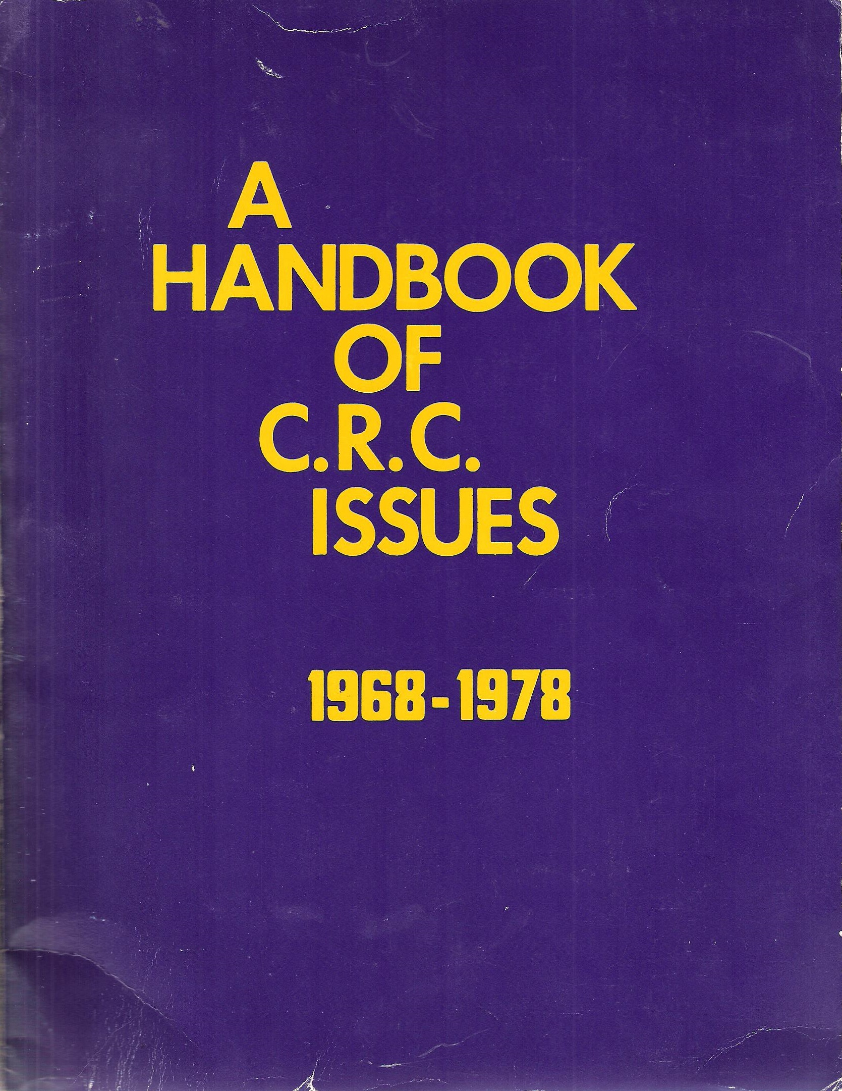 Handbook of CRC Issues